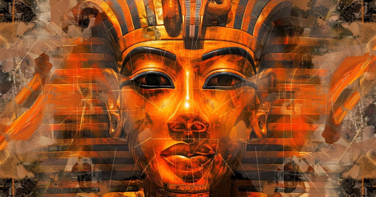 Abstract image of king tut